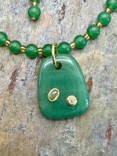 Load image into Gallery viewer, Green Aventurine Pendant Necklace and Earring Jewelry Set
