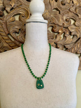 Load image into Gallery viewer, Green Aventurine Pendant Necklace and Earring Jewelry Set