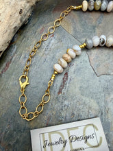 Load image into Gallery viewer, Bamboo Leaf Jasper with Calcite Stone Pendant Statement Jewelry Set
