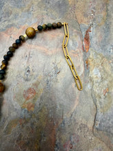 Load image into Gallery viewer, Tiger’s Eye Pendant Necklace and Earring Jewelry Set