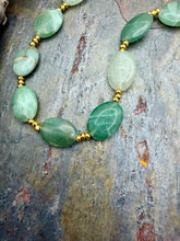 Load image into Gallery viewer, Green Aventurine Carabiner Necklace