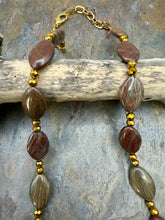 Load image into Gallery viewer, Red Wooden Jasper Beaded Y Necklace Jewelry Set