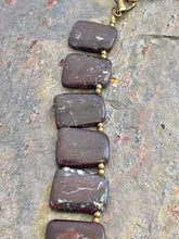 Load image into Gallery viewer, Trapezoid shaped Jasper beaded bib necklace