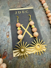 Load image into Gallery viewer, Peach Jasper and Sunstone Jewelry Set