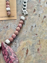 Load image into Gallery viewer, Purple Lotus Jasper jewelry set with Czech glass beads