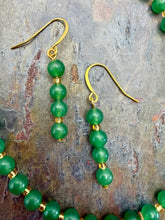 Load image into Gallery viewer, Green Aventurine Pendant Necklace and Earring Jewelry Set
