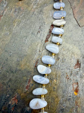 Load image into Gallery viewer, Blue Lace Agate Bib Style Pendant Necklace