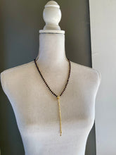 Load image into Gallery viewer, Cubed Garnet Convertible Bracelet/Necklace with sliding clasp