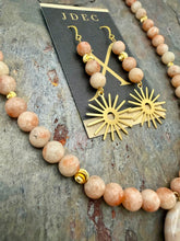 Load image into Gallery viewer, Peach Jasper and Sunstone Jewelry Set