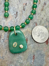 Load image into Gallery viewer, Green Aventurine Pendant Necklace and Earring Jewelry Set