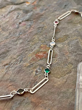 Load image into Gallery viewer, Silver tone Best Life Ever Lanyard style necklace with rhinestone paper clip chain and bow charm
