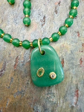 Load image into Gallery viewer, Green Aventurine Pendant Necklace and Earring Jewelry Set