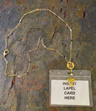 Load image into Gallery viewer, Gold tone Best Life Ever Lanyard style necklace with rhinestone paper clip chain and bow charm