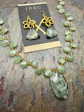 Load image into Gallery viewer, Prehnite and New Jade Stone Jewelry Set