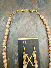 Load image into Gallery viewer, Peach Jasper and Sunstone Jewelry Set