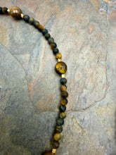 Load image into Gallery viewer, Tiger’s Eye Pendant Necklace and Earring Jewelry Set