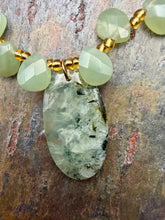 Load image into Gallery viewer, Prehnite and New Jade Stone Jewelry Set