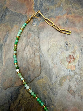 Load image into Gallery viewer, Petite Chrysoprase Beaded Necklace with Green Aventurine Pendant