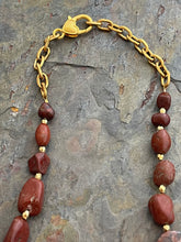 Load image into Gallery viewer, Red Jasper Asymmetrical stone necklace