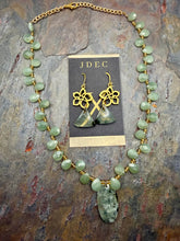 Load image into Gallery viewer, Prehnite and New Jade Stone Jewelry Set