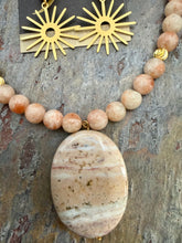 Load image into Gallery viewer, Peach Jasper and Sunstone Jewelry Set