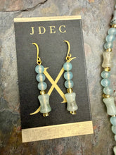 Load image into Gallery viewer, Aqua Quartz Stone Beaded Necklace and Earring Set