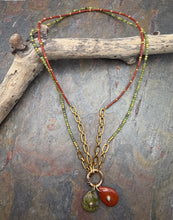 Load image into Gallery viewer, Carabiner Clasp Necklace Set with Two Interchangeable Pendants and Beaded Necklaces