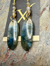 Load image into Gallery viewer, Labradorite Stone Jewelry Set with Handmade Pendant