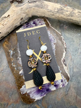 Load image into Gallery viewer, Czech Glass Statement Earrings with Cloisonné Beads
