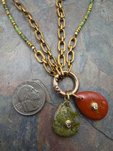 Load image into Gallery viewer, Carabiner Clasp Necklace Set with Two Interchangeable Pendants and Beaded Necklaces
