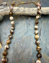 Load image into Gallery viewer, Faceted Brown Zebra Jasper Beaded Jewelry Set
