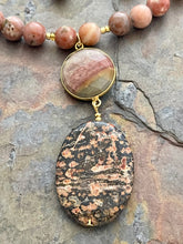 Load image into Gallery viewer, Leopard Skin Jasper pendant necklace jewelry set
