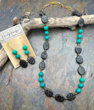 Load image into Gallery viewer, Leopard Skin Jasper and Magnesite Stone Beaded Jewelry Set
