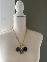Load image into Gallery viewer, Interchangeable Semi Precious Gemstone Pendant Necklace with Carabiner Clasp
