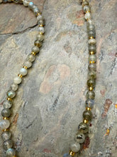 Load image into Gallery viewer, Labradorite Stone Jewelry Set with Handmade Pendant
