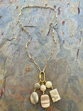 Load image into Gallery viewer, Interchangeable necklace set with 3 stone pendants
