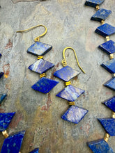Load image into Gallery viewer, Lapis Lazuli Pendant Necklace and Earring Jewelry Set
