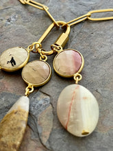 Load image into Gallery viewer, Interchangeable necklace set with 3 stone pendants

