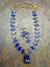 Load image into Gallery viewer, Lapis Lazuli Pendant Necklace and Earring Jewelry Set
