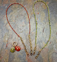 Load image into Gallery viewer, Carabiner Clasp Necklace Set with Two Interchangeable Pendants and Beaded Necklaces
