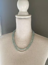 Load image into Gallery viewer, Light blue Chalcedony stone nesting necklace and earring set
