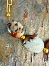 Load image into Gallery viewer, Plum Agate Stone beaded necklace
