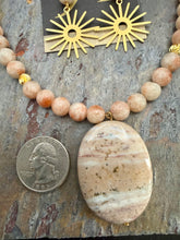 Load image into Gallery viewer, Peach Jasper and Sunstone Jewelry Set
