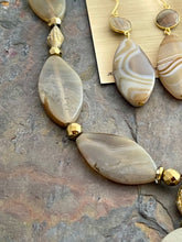 Load image into Gallery viewer, Agate and Czech glass statement jewelry set

