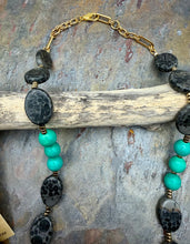 Load image into Gallery viewer, Leopard Skin Jasper and Magnesite Stone Beaded Jewelry Set
