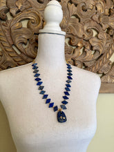Load image into Gallery viewer, Lapis Lazuli Pendant Necklace and Earring Jewelry Set
