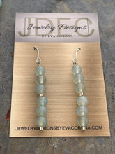 Load image into Gallery viewer, Light blue Chalcedony stone nesting necklace and earring set
