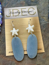 Load image into Gallery viewer, Moonlit Jade and Angelite stone Jewelry Set with crystal starfish pearl beads
