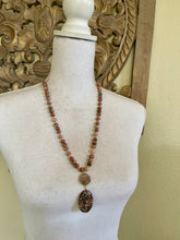 Load image into Gallery viewer, Leopard Skin Jasper pendant necklace jewelry set
