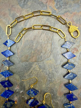 Load image into Gallery viewer, Lapis Lazuli Pendant Necklace and Earring Jewelry Set
